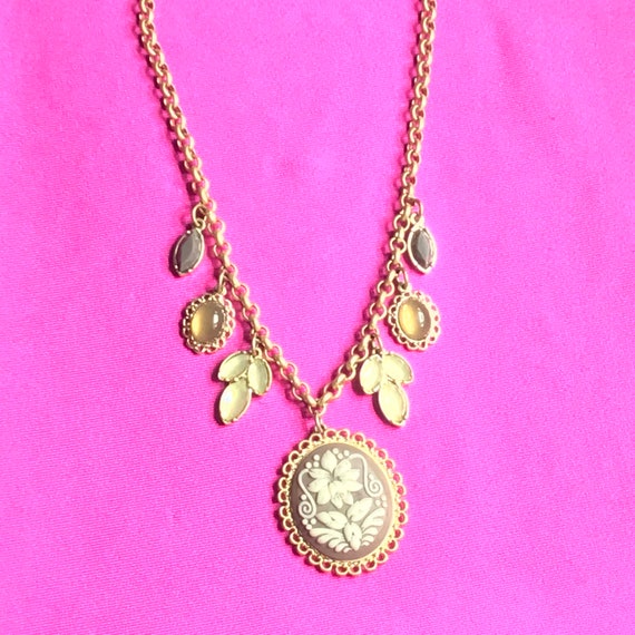 Gold tone with cameo necklace by Lia Sophia - image 3