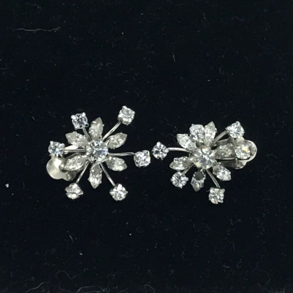 Vintage cubic zirconia earring by Queen Anne. Cli… - image 4