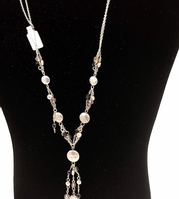 Collier Perles Noires Vintage - Occasion - Magnifique Pour Soirée Ou Look élégant