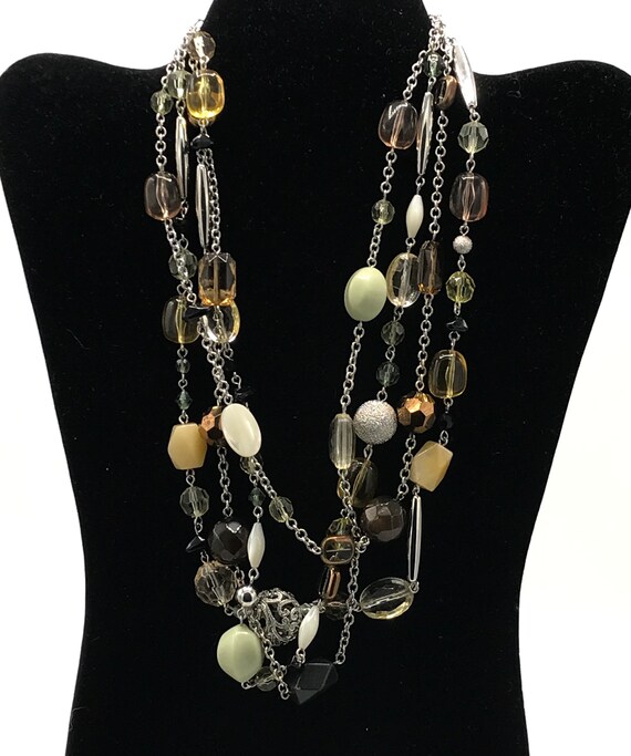 Multicolored beads necklace by Lia Sophia. Signed - image 6