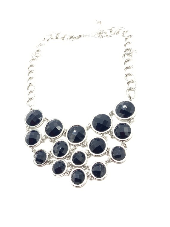 Gorgeous silver and black tone necklace by Lia So… - image 9