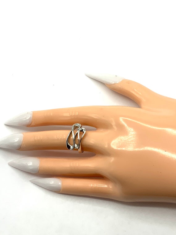 Gorgeous collectible silver tone ring by Lia Soph… - image 5