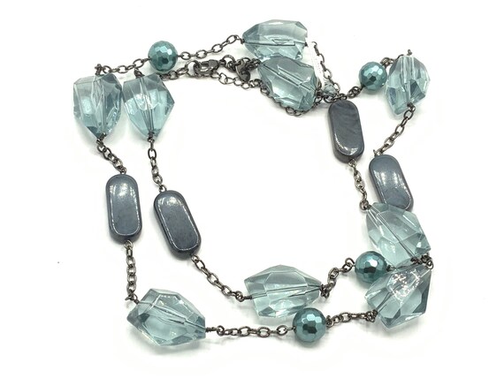 Gorgeous blue clear beads necklace by Lia Sophia.… - image 9