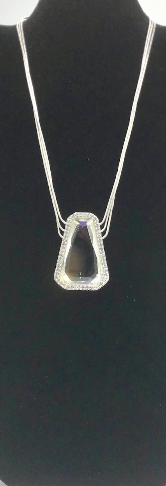 Lia Sophia Crystal Necklace, mirror.