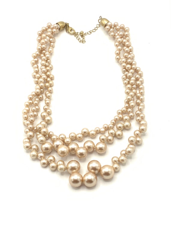 Multi strand pearl necklace by Lia Sophia. - image 1