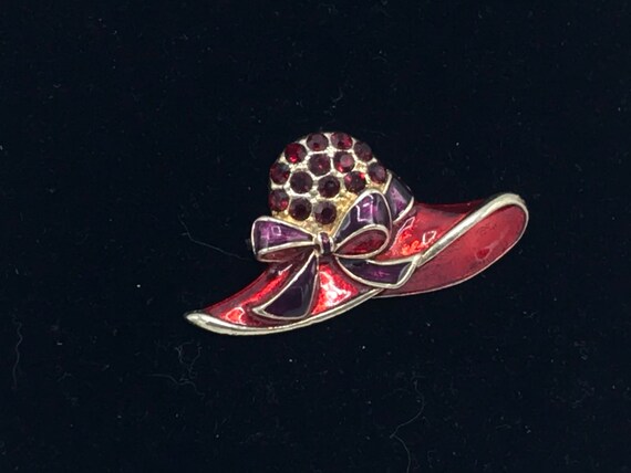 Broche Vintage "Saarland" En émail Rouge - Occasion