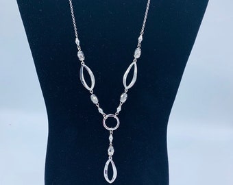 Lia Sophia Silver Tone Necklace, Gray - Etsy