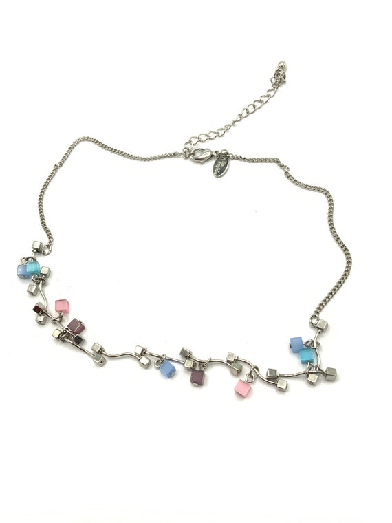Lia Sophia multicolored necklace, square charms. - image 1