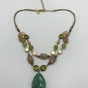 Lia Sophia Green Tone Necklace - Etsy