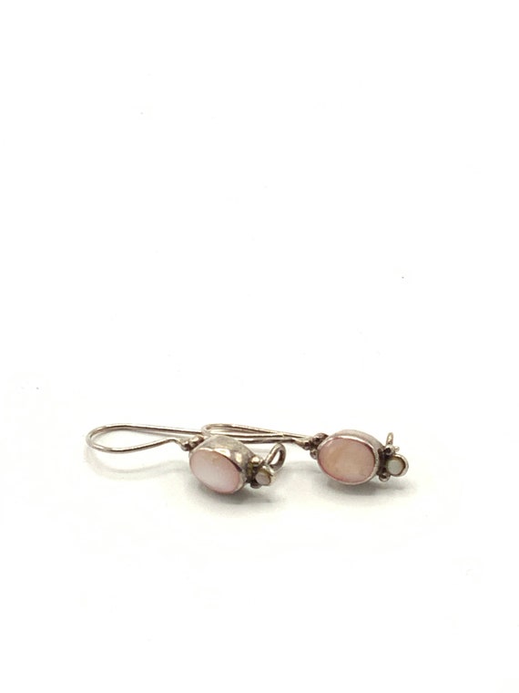 Gorgeous pink stone and sterling silver earring, … - image 2