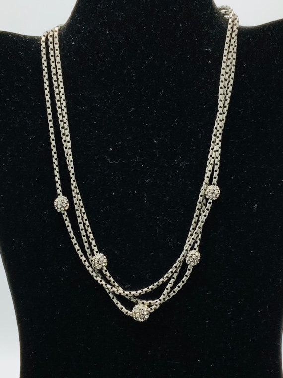 Nickel chain and rhinestone necklace by Lia Sophi… - image 9
