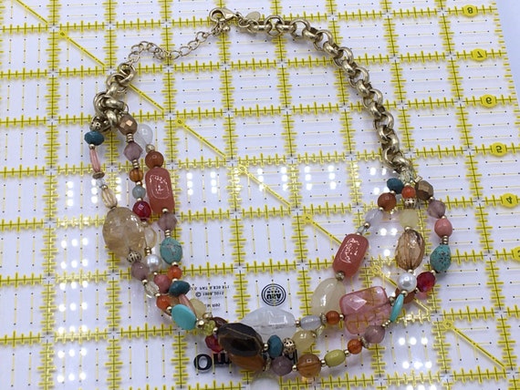 Gorgeous multicolored beads necklace by Lia Sophi… - image 3