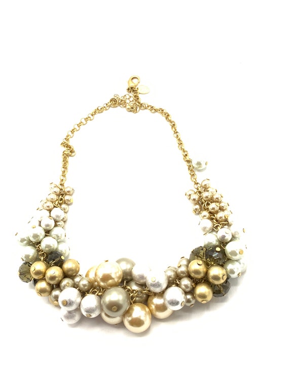 Gorgeous pearl necklace by Lia Sophia, white, gol… - image 9