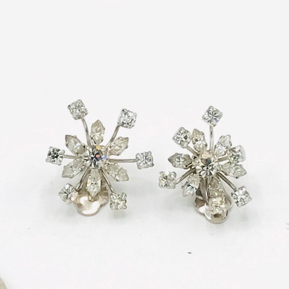 Vintage cubic zirconia earring by Queen Anne. Cli… - image 8
