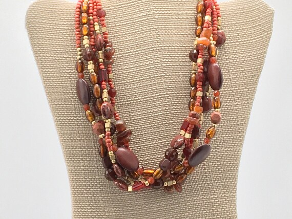 Vintage multicolored beads necklace by Lia Sophia. - image 2