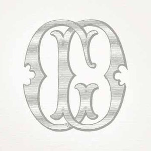 Vintage Wedding Monogram CD DC - Wedding Invitation, Digital Download, Antique, Intertwined, Logo, Elegant