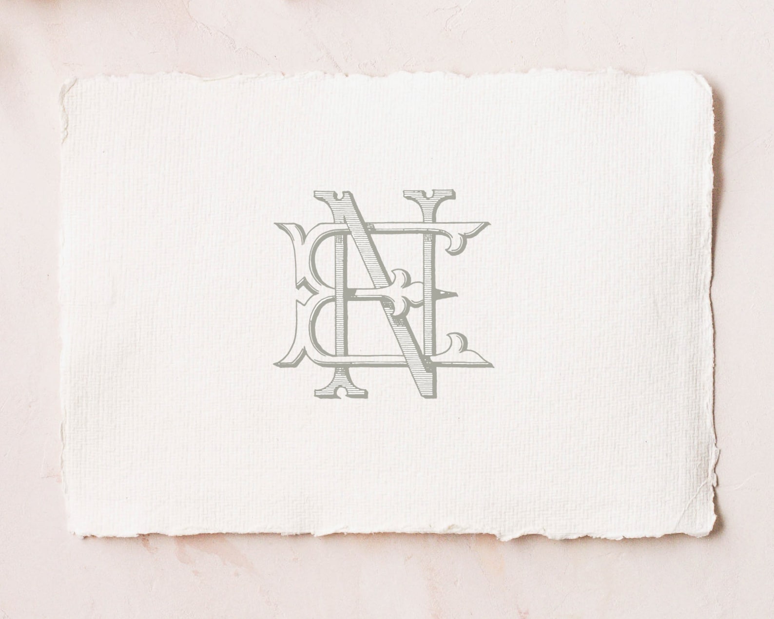 Nene Monogram Vintage Wedding Monogram EN NE - Wedding Invitation, Digital Download ...