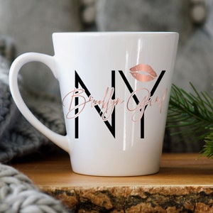 Brooklyn Native Mug, New York Mug, Brooklyn Mug, Brooklyn Gift, New York City Mug, NYC Brooklyn Mug New York Lipstick Rose Gold