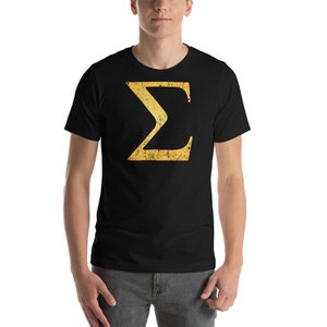 Sigma letter symbol camiseta griega antigua