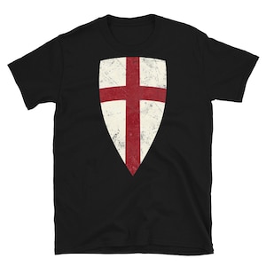 Crusader Shield Knights Templar Cross T-shirt