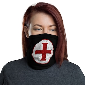 Crusader Cross Knights Templar Neck Gaiter