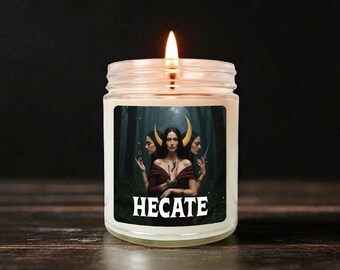 Hecate Devotional Candle Soy Candle, Cedarwood, Tobacco, Incense, Altar Candle, Witchy, Spells, Meditation, Ritual