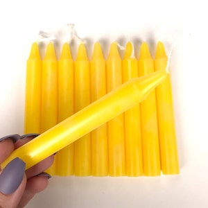 Yellow Spell Candles, Yellow Ritual Candles, 4&quot; Candles, Spells, Mini Spell Candles, Chime Candles, Wicca, Wiccan Supplies