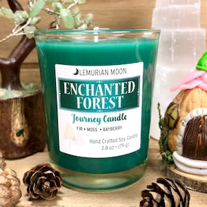 Green Soy Spell Candle, Scented Spell Candle, Meditation Candle, Dark Green Scented Candle, Enchanted Forest, Soy Candle, Spell Votive
