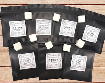 Cera derretida, pacote de amostra de cera derretida, sua escolha de aromas, cera derretida de bruxa, Salem, Livro das Sombras, Coven, aromas de outono