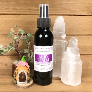 Fairy Realm Sacred Spay Spray, Room Spray, Spell Spray, Ritual Spray, Violet, Raspberry, Rose, Meditation, Altars, Wicca
