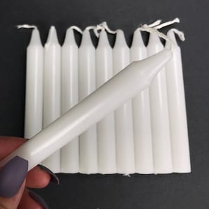 White Mini Ritual Candles, Spell Candles 4&quot; Candles, Spells, Wicca, Wiccan, Altar, Candle Magic, Candle Magick, All Purpose Spell Candle