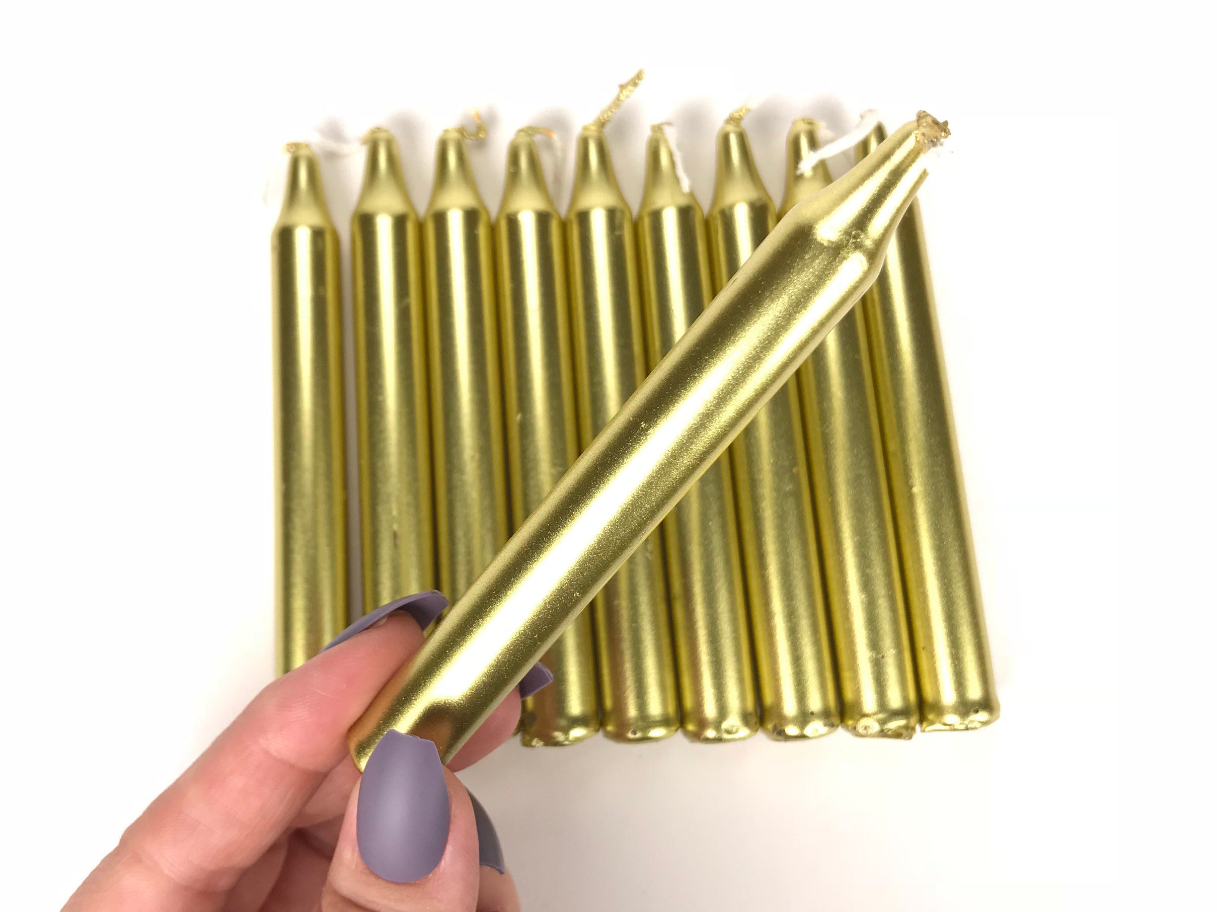 Gold Mini Ritual Candles Spell Candles 4 Candles Etsy