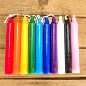 Spell Candle Set, 10 Ritual 4&quot; Candles, Spells, Mini Candles, Wicca, Wiccan, Candle Magic