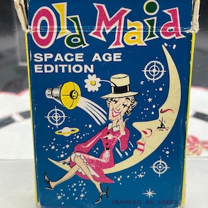 Russell Card Games Old Maid Space Age Edição 1960