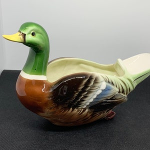Holt Howard Ceramic Mallard Duck Planter