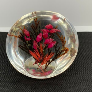 Vintage Lucite Trockenblumen Briefbeschwerer Canada
