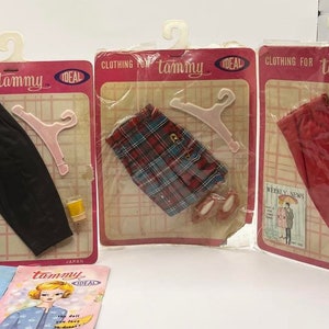 Clothing for Ideal Tammy Doll Lot of 3 Fashion Paks