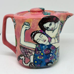 Hand Painted Signed Decorative Teapot 1998