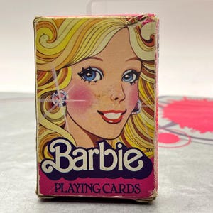 Vintage Barbie speelkaarten met plastic coating uit 1976, compleet