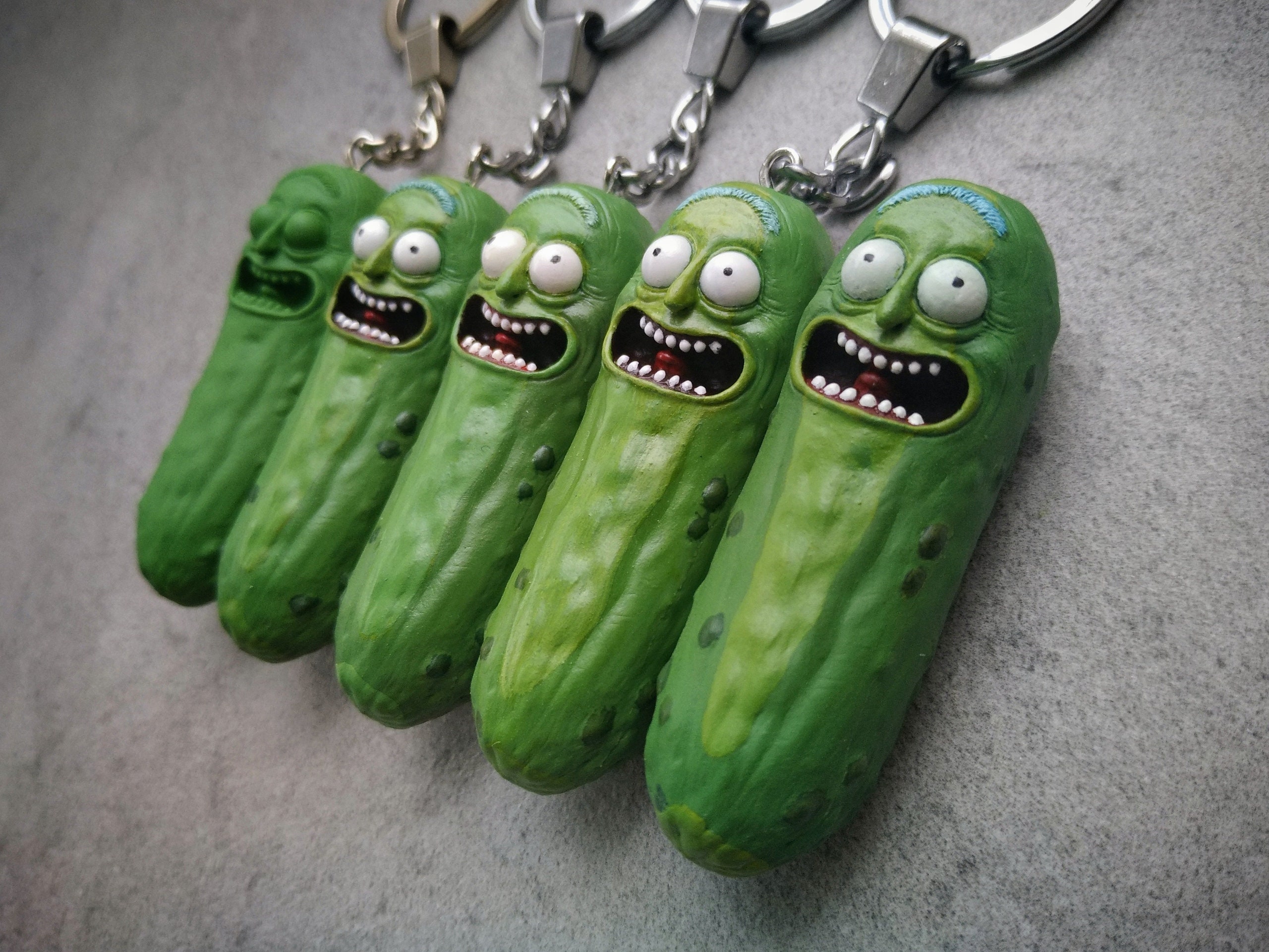 Handmade Pickle Rick Rick and Morty Details about Pickle Rick keychain Handmade Pickle Rick Rick and Morty Details about Pickle Rick keychain