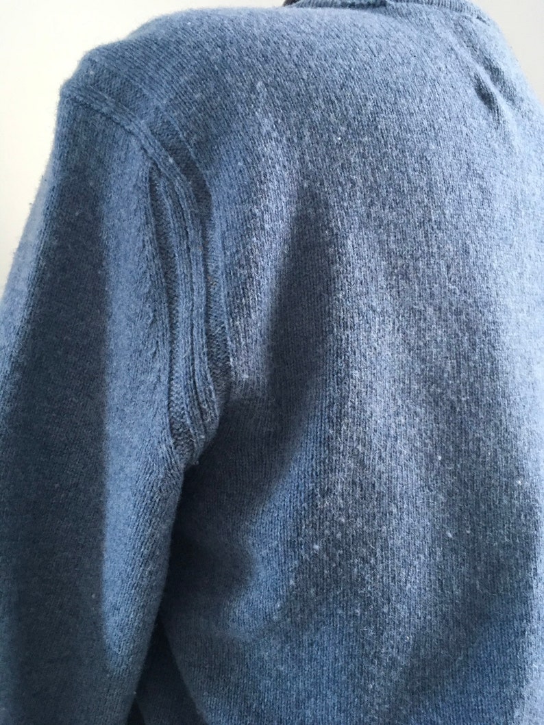 Blue lambswool cardigan