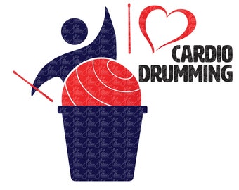 I Love Cardio Drumming SVG