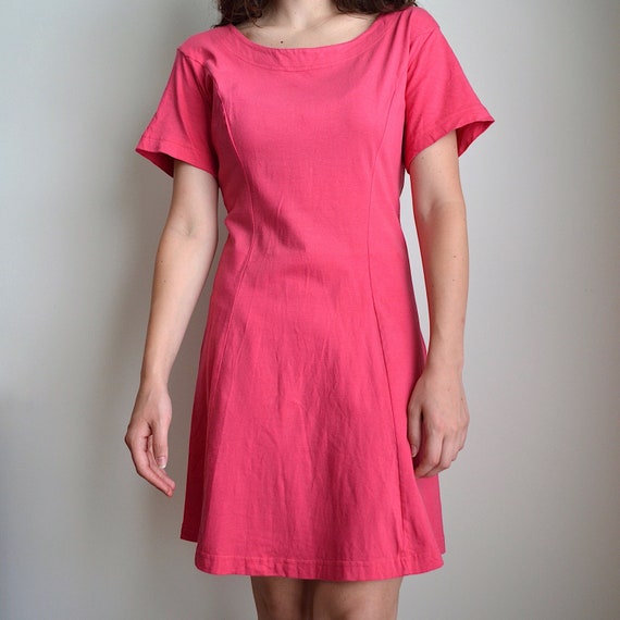 vintage 1980s designer Laura Ashley punch pink 10… - image 2