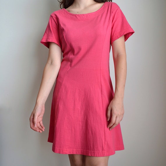 vintage 1980s designer Laura Ashley punch pink 10… - image 3