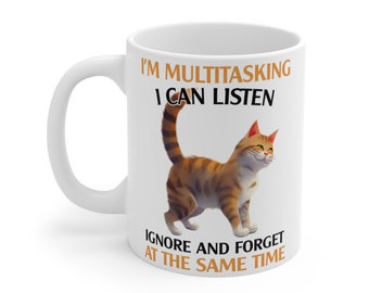 Taza de gato divertida - Idea de regalo única - Amante de los gatos - Apto para lavavajillas y microondas