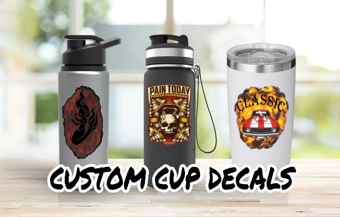 Custom Decals for Cups Custom Cup Decal Custom Vinyl Decals Etsy