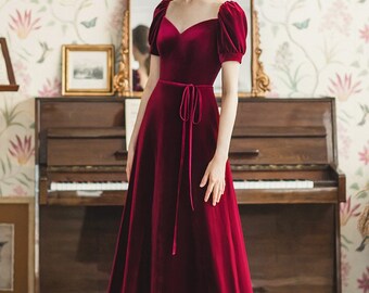 velvet retro dress