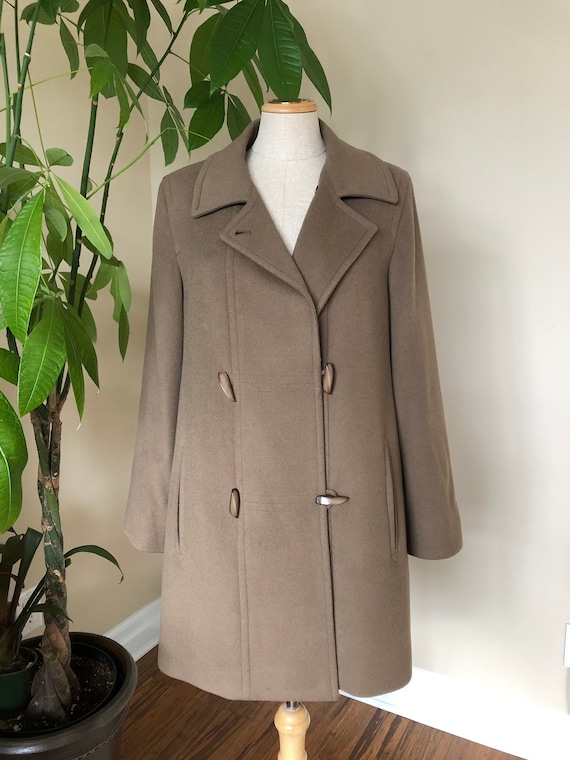 Wool cashmere peacoat, spring wool coat, double br