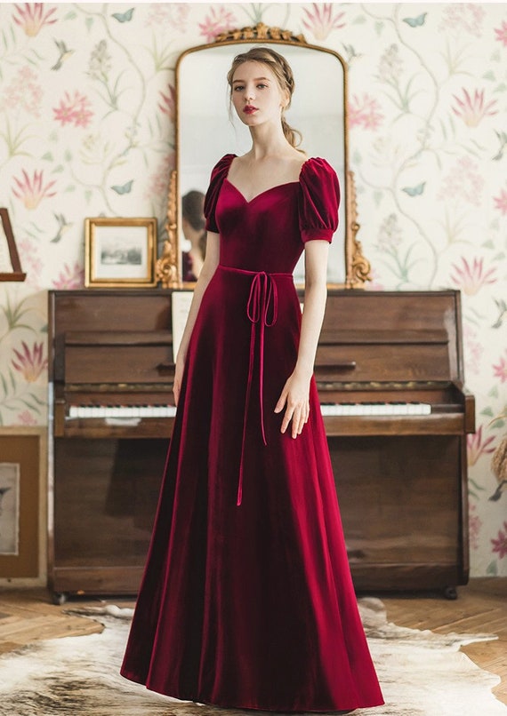 Rosegal vintage dress Red wine color dresses Party dress ideas