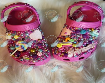Pink Lollipop Unicorn Croc - Size 13 Child FOR SALE